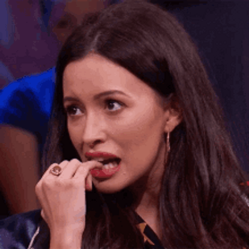 Biting Nails Nervous Girl Waiting Reaction GIF