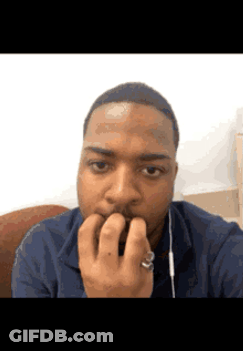 Biting Nails Nervous Guy Looking Around Panicking GIF
