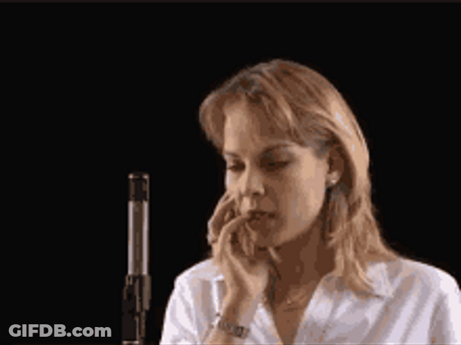 Biting Nails Shy Anxious Elina Garanca GIF