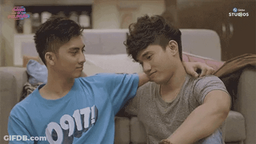 Bl Couple Rubbing Head GIF