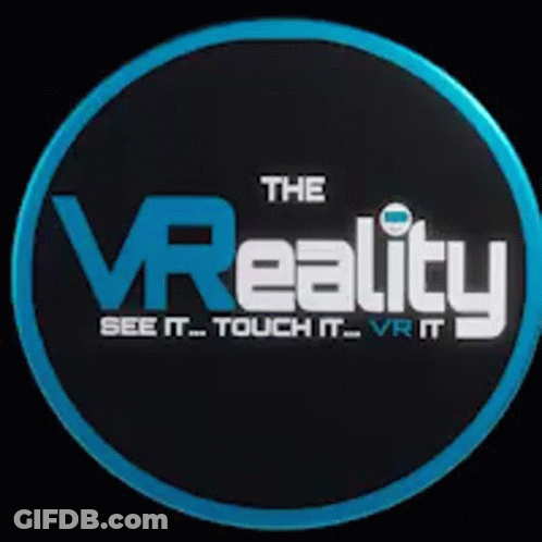 Black And Blue Circle Saying The Reality GIF