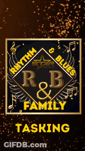 Black And Gold Rhythm And Blues Tasking Logo GIF