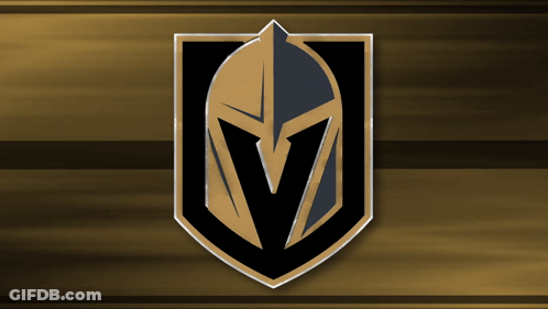 Black And Gold Shield With Helmet And V GIF