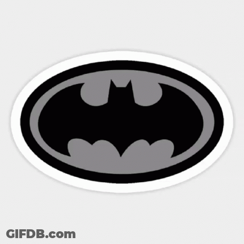 Black And Gray Batman Logo GIF