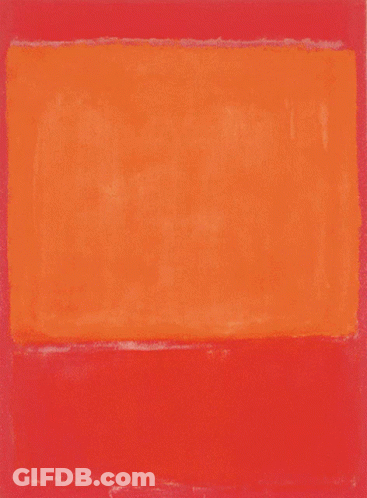 Black And Orange Painting With White Line GIF
