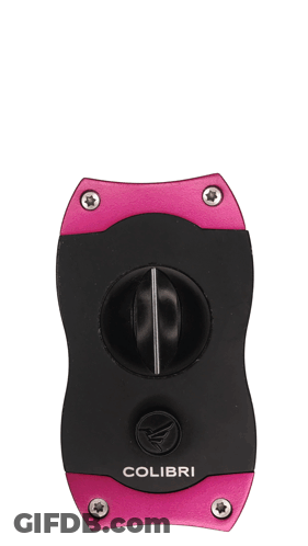 Black And Pink Colibri Cigar Cutter GIF