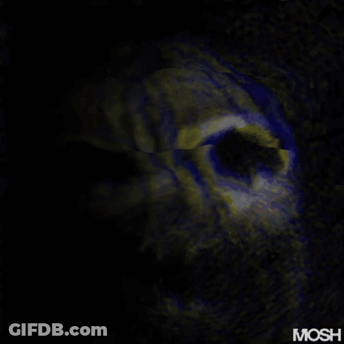Black And Purple Image With Mosh GIF