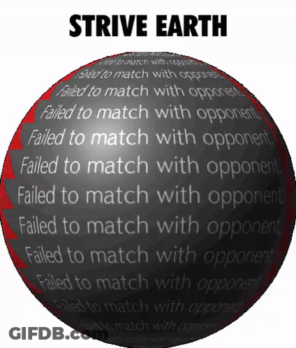 Black And Red Ball With Strive Earth GIF