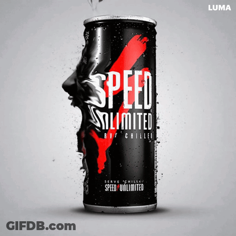 Black And Red Can Of Speed Unlimited Rye Chilled GIF