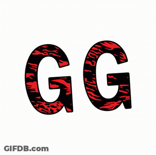 Black And Red Leopard Print Letter G GIF