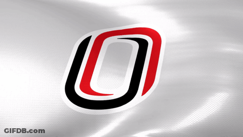 Black And Red Logo With Letter O GIF