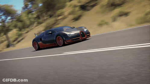 Black And Red Sports Car Driving GIF