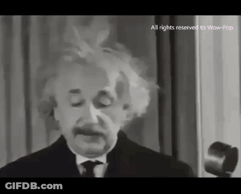 Black And White Albert Einstein Giving Speech GIF