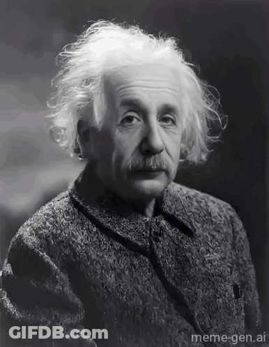 Black And White Albert Einstein Meme-Gen.ai GIF