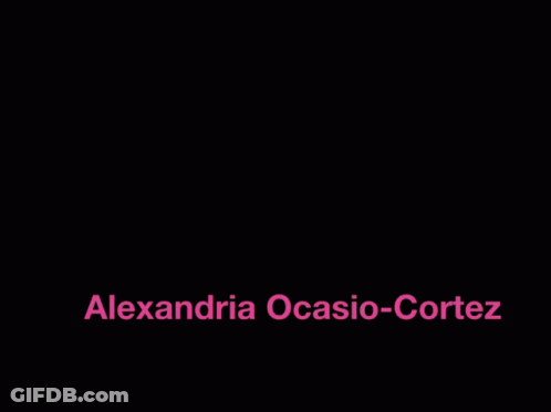 Black And White Alexandria Ocasio-Cortez GIF