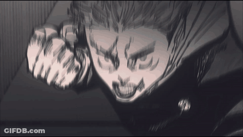 Black And White Angry Person Face GIF