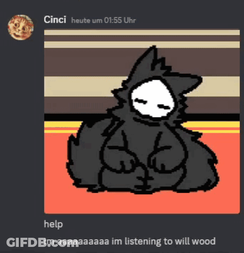 Black And White Animal Listening To Will Wood GIF