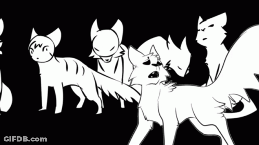 Black And White Animation Warrior Cats GIF