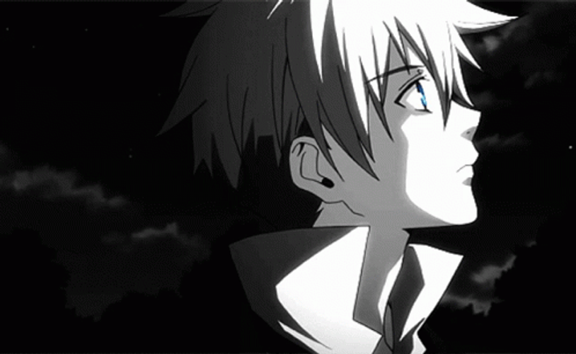 Black And White Anime Arcana Famiglia Stare GIF
