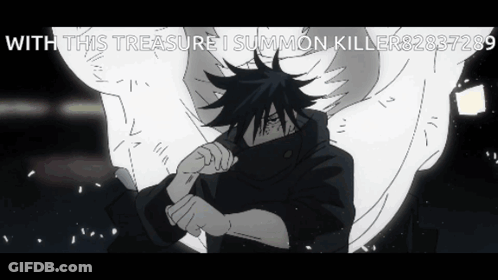 Black And White Anime Character With This Treasure I Summon Killer828377 GIF