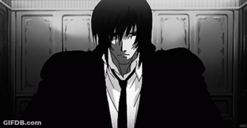 Black And White Anime Heat Gun Grave Shoot GIF