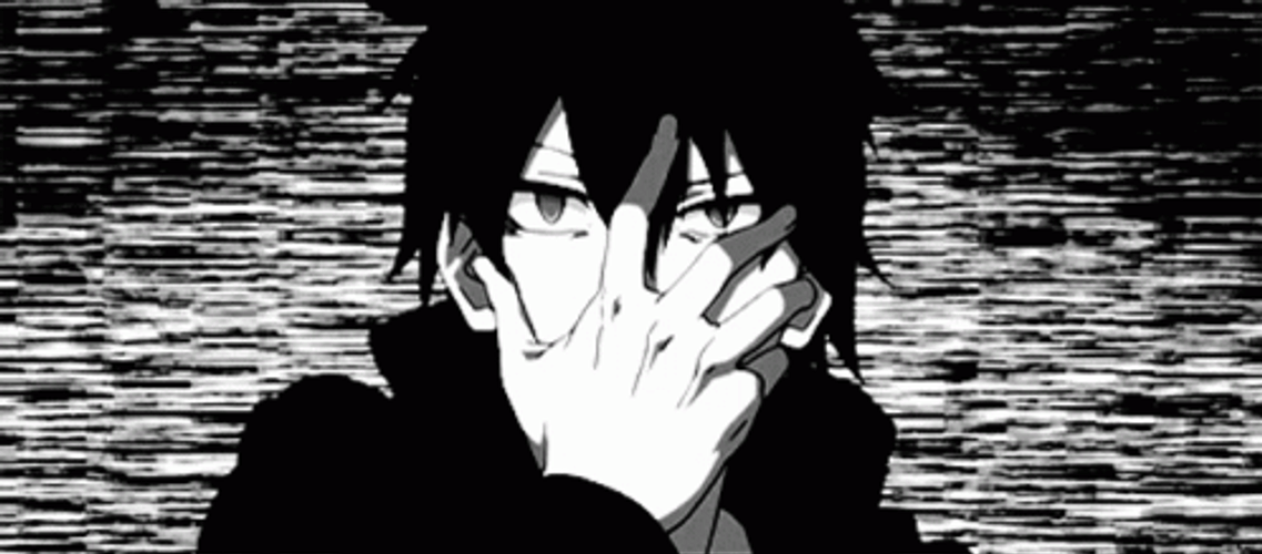 Black And White Anime Kagerou Project Glitch GIF