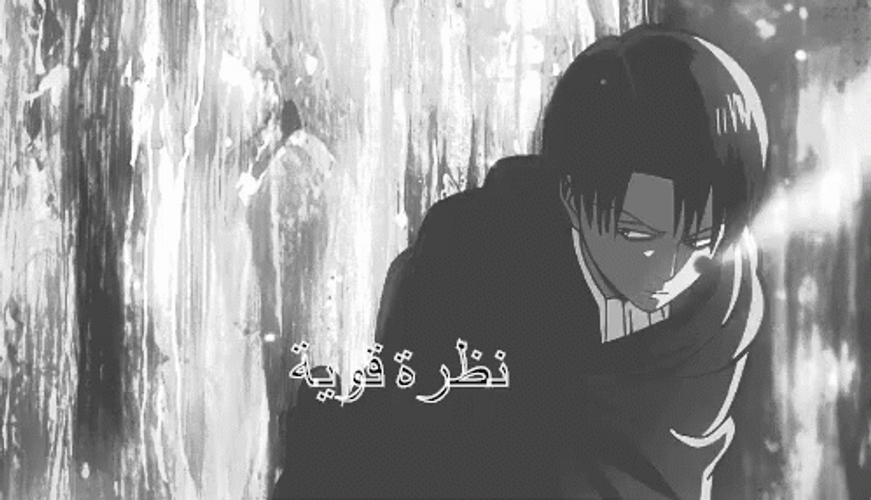 Black And White Anime Levi Attack On Titans GIF