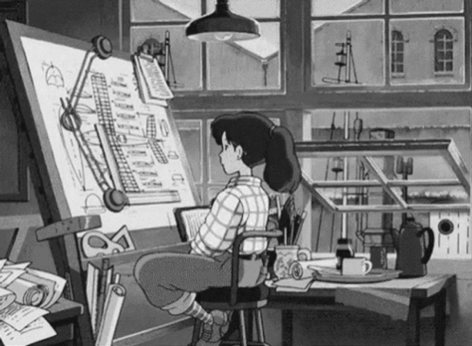 Black And White Anime Porco Rosso 1992 Movie GIF