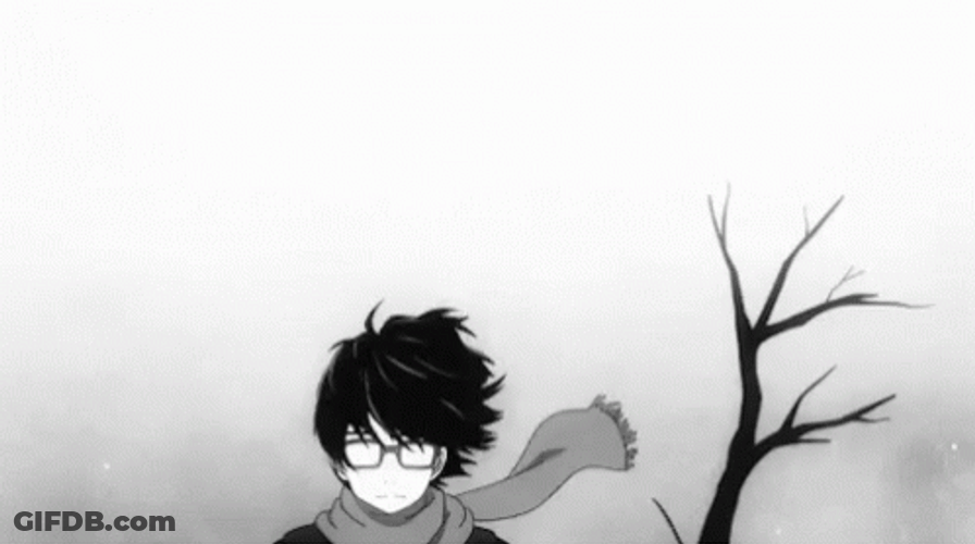 Black And White Anime Rei Kiriyama  No Lion GIF