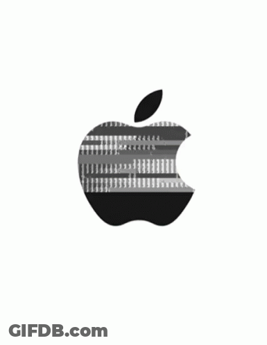 Black And White Apple Logo GIF