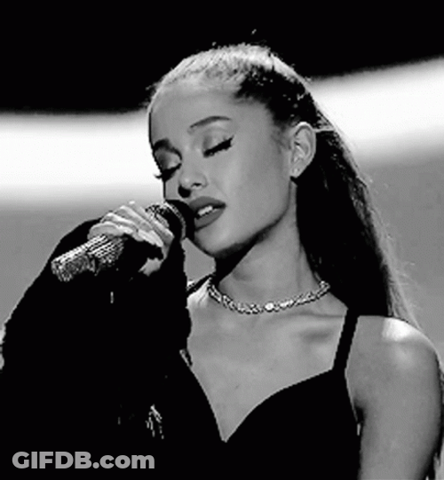 Black And White Ariana Grande GIF