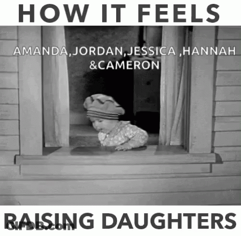 Black And White Baby At Window How It Feels Raising Daughters GIF