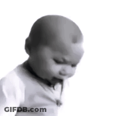 Black And White Baby Making Funny Face GIF