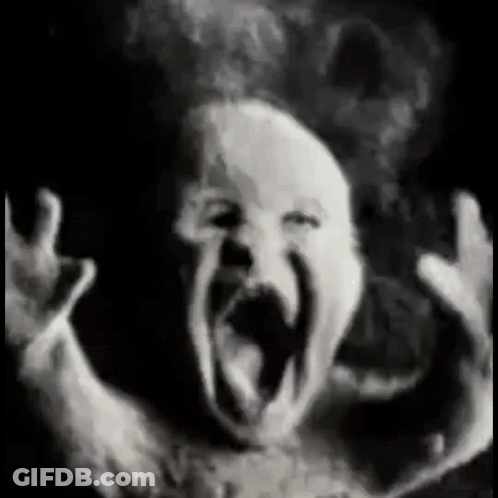 Black And White Baby Mouth Open GIF
