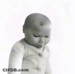 Black And White Baby With Eyes Closed GIF