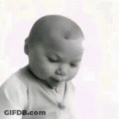 Black And White Baby With Eyes Closed GIF