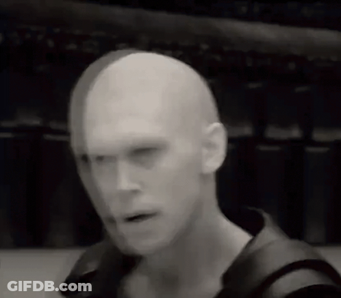 Black And White Bald Man GIF