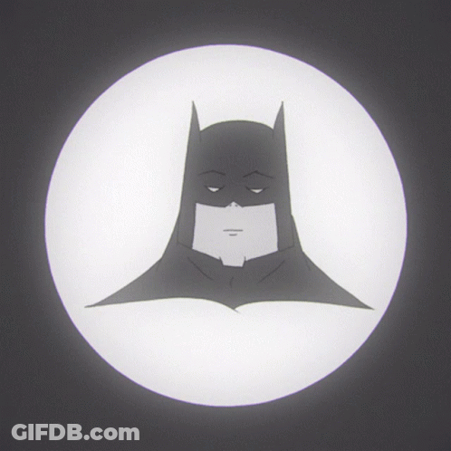 Black And White Batman Saying I'm Batman GIF