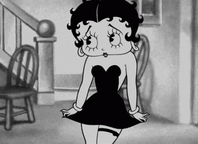 Black And White Betty Boop GIF