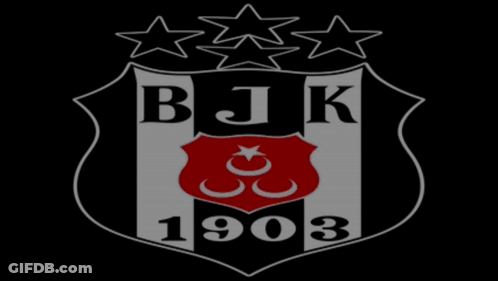 Black And White BJK 1903 Logo With Three Stars GIF