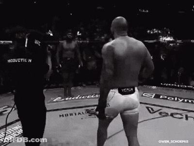 Black And White Boxer With Venum Shorts GIF