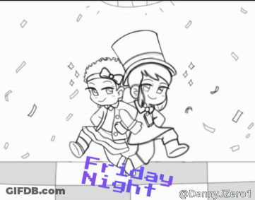 Black And White Boy And Girl Friday Night GIF