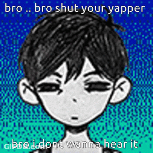 Black And White Boy Bro Shut Your Yapper GIF