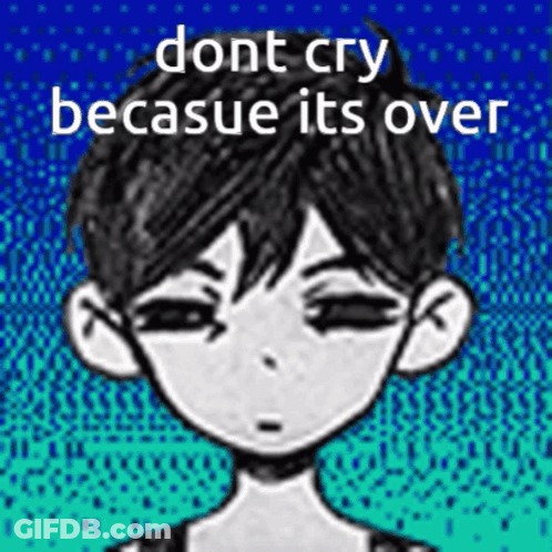 Black And White Boy Don't Cry Because It's Over GIF