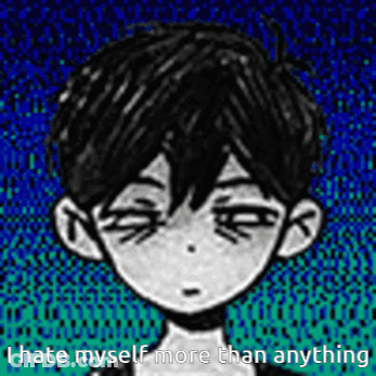 Black And White Boy Face I Hate Myself More GIF