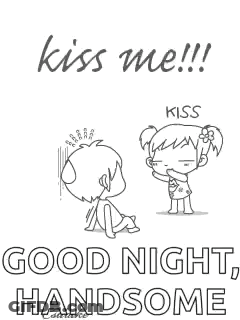 Black And White Boy Girl Saying Kiss Me GIF