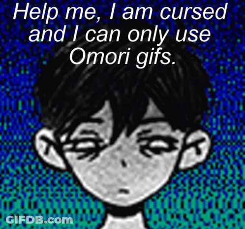 Black And White Boy Help Me I Am Cursed And I Can Only Use Omori GIF