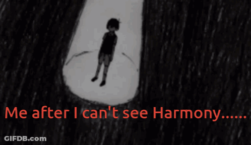 Black-And-White Boy Me After I Can't See Harmony GIF