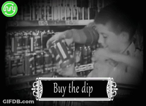 Black And White Boy Pouring Into Glass Saying Buy The Dip GIF