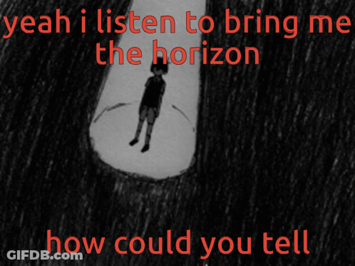 Black And White Boy Saying Bring Me The Horizon GIF